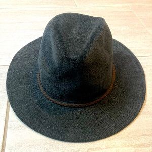 Black wide brim hat